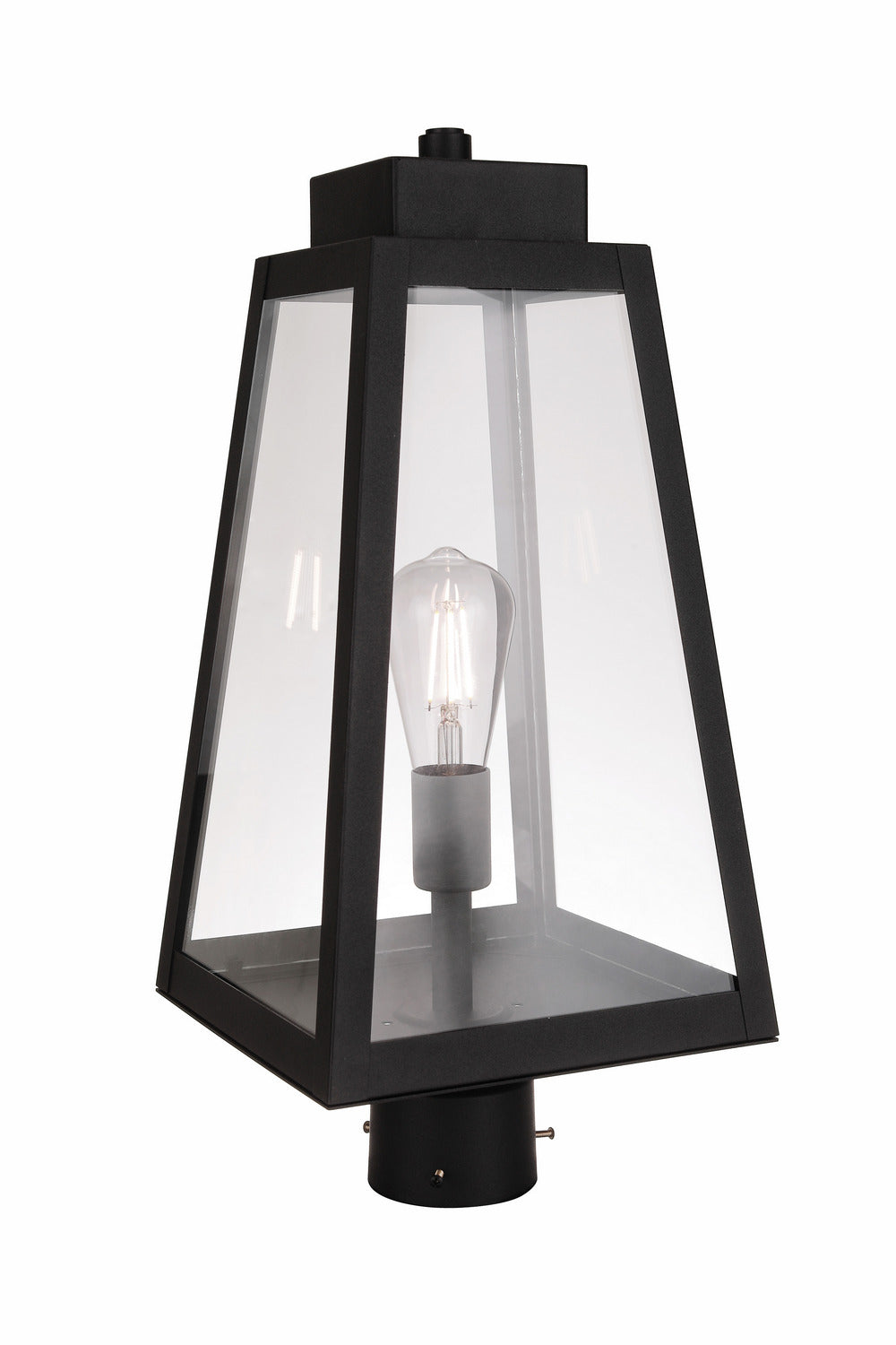Sorano One Light Outdoor Post Mount in Textured Black