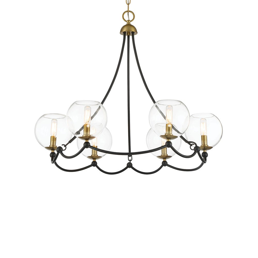 Kearney Park Six Light Chandelier in Coal
