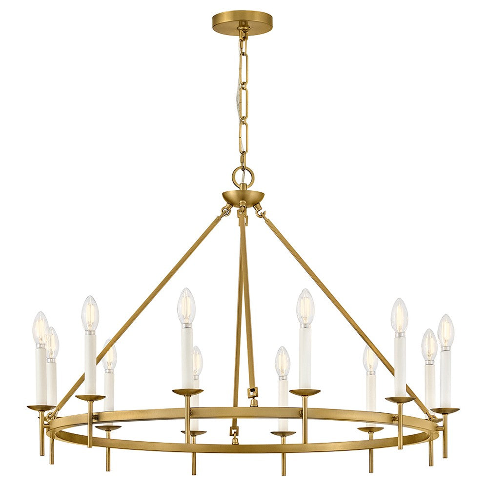 Copley LED Chandelier in Lacquered Brass