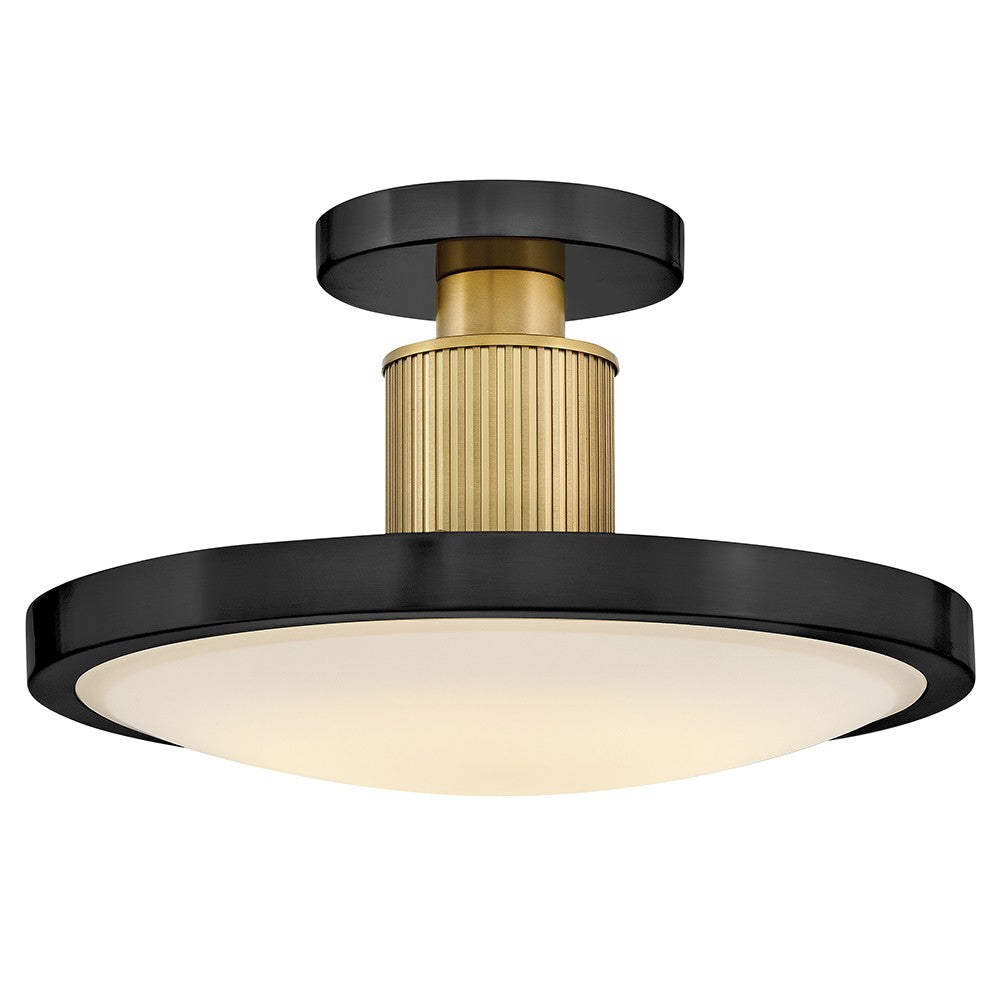 Kieran LED Semi-Flush Mount in Black