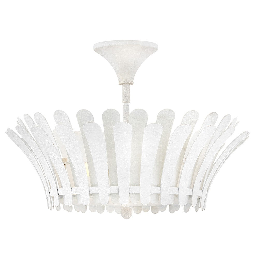 Reina LED Semi-Flush Mount in Textured Plaster