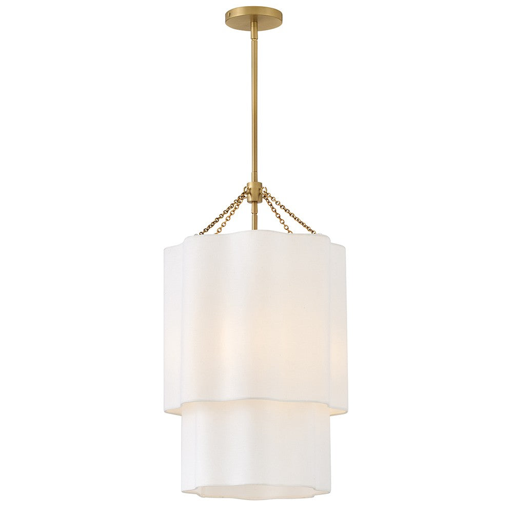 Gwen LED Pendant in Lacquered Brass
