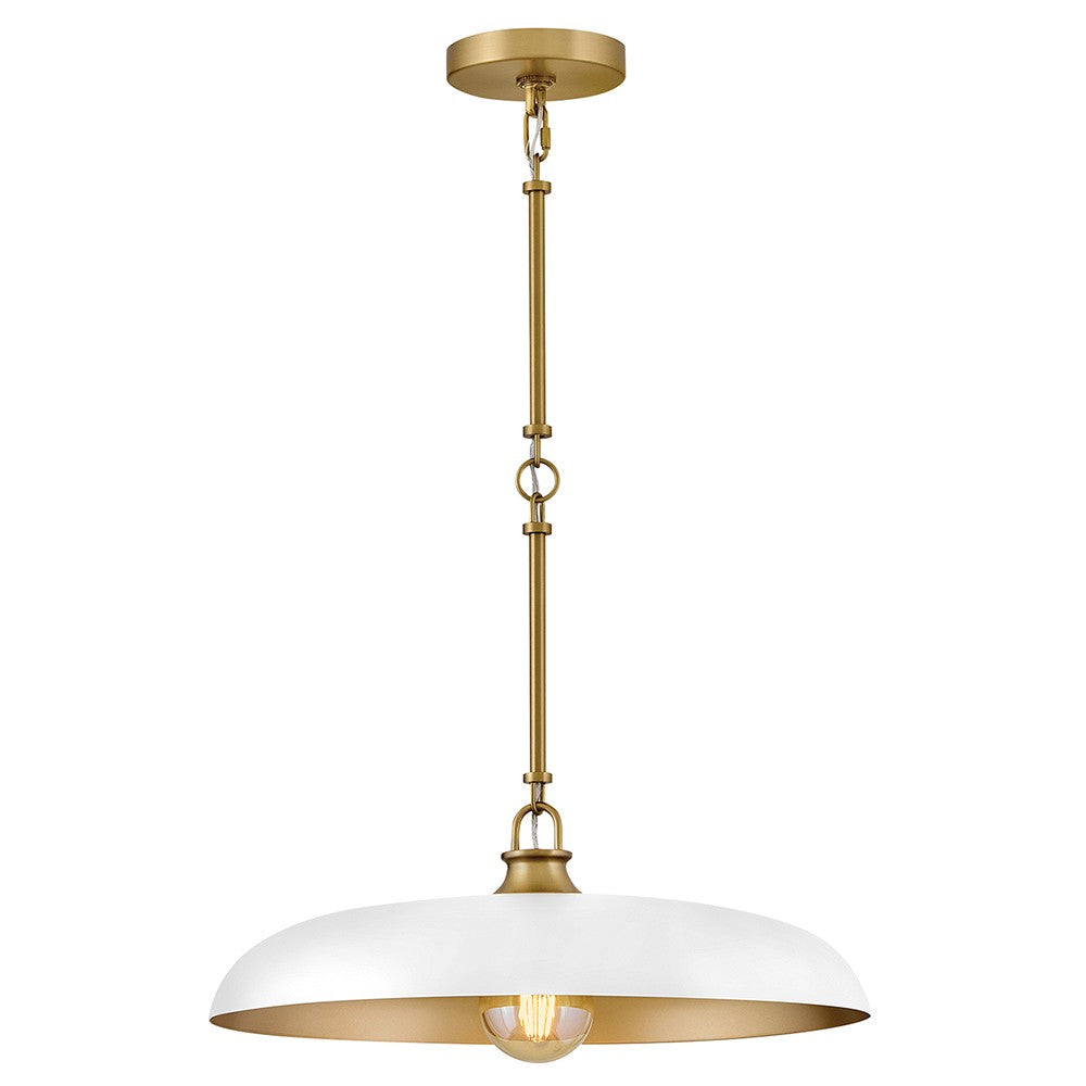Sadie LED Pendant in Lacquered Brass