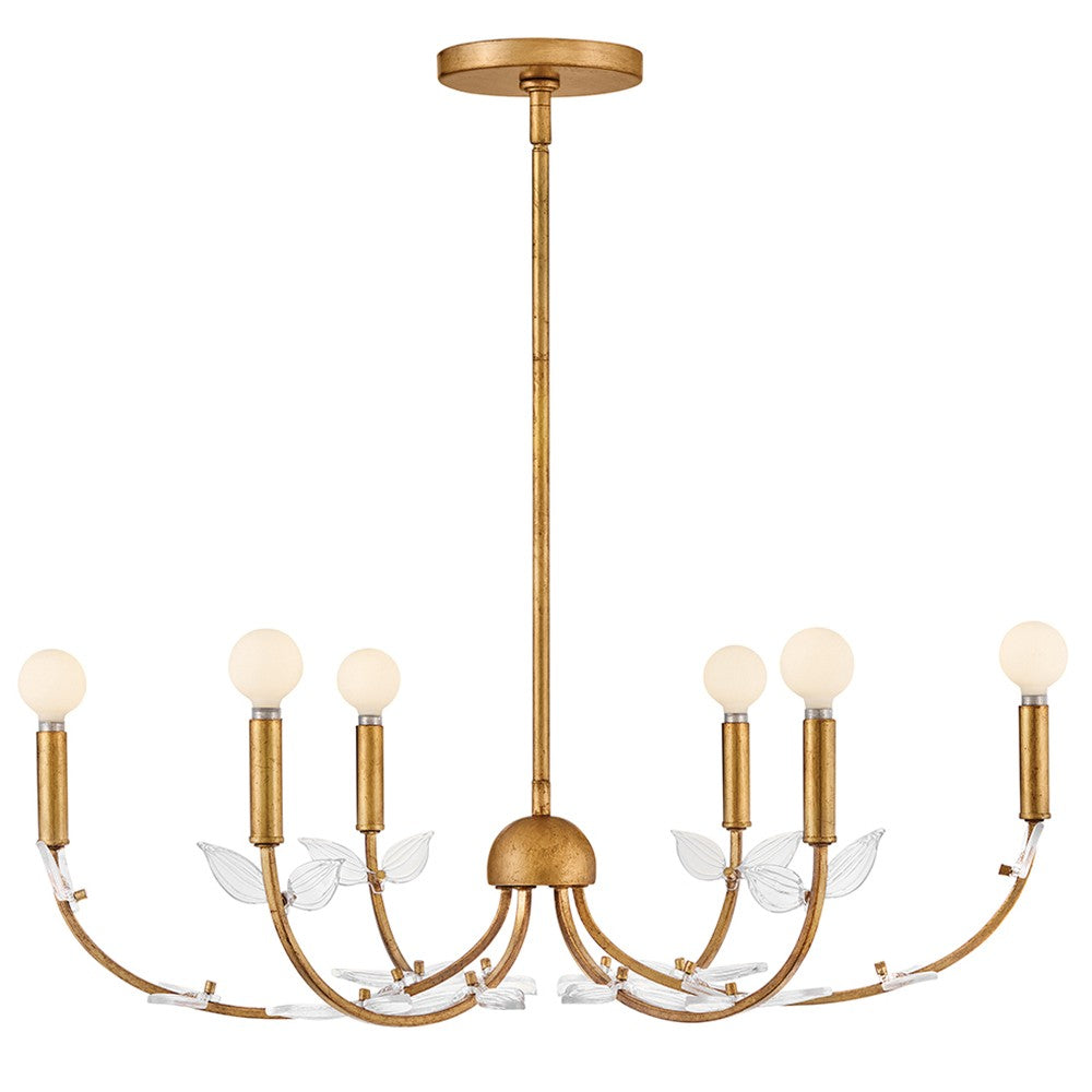Aliso LED Chandelier in Distressed Brass