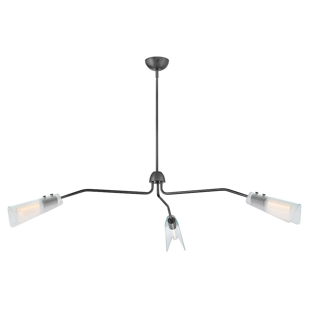 Altman LED Chandelier in Gunmetal