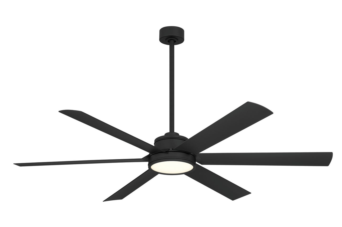 Cairo 65"Ceiling Fan in Coal Black