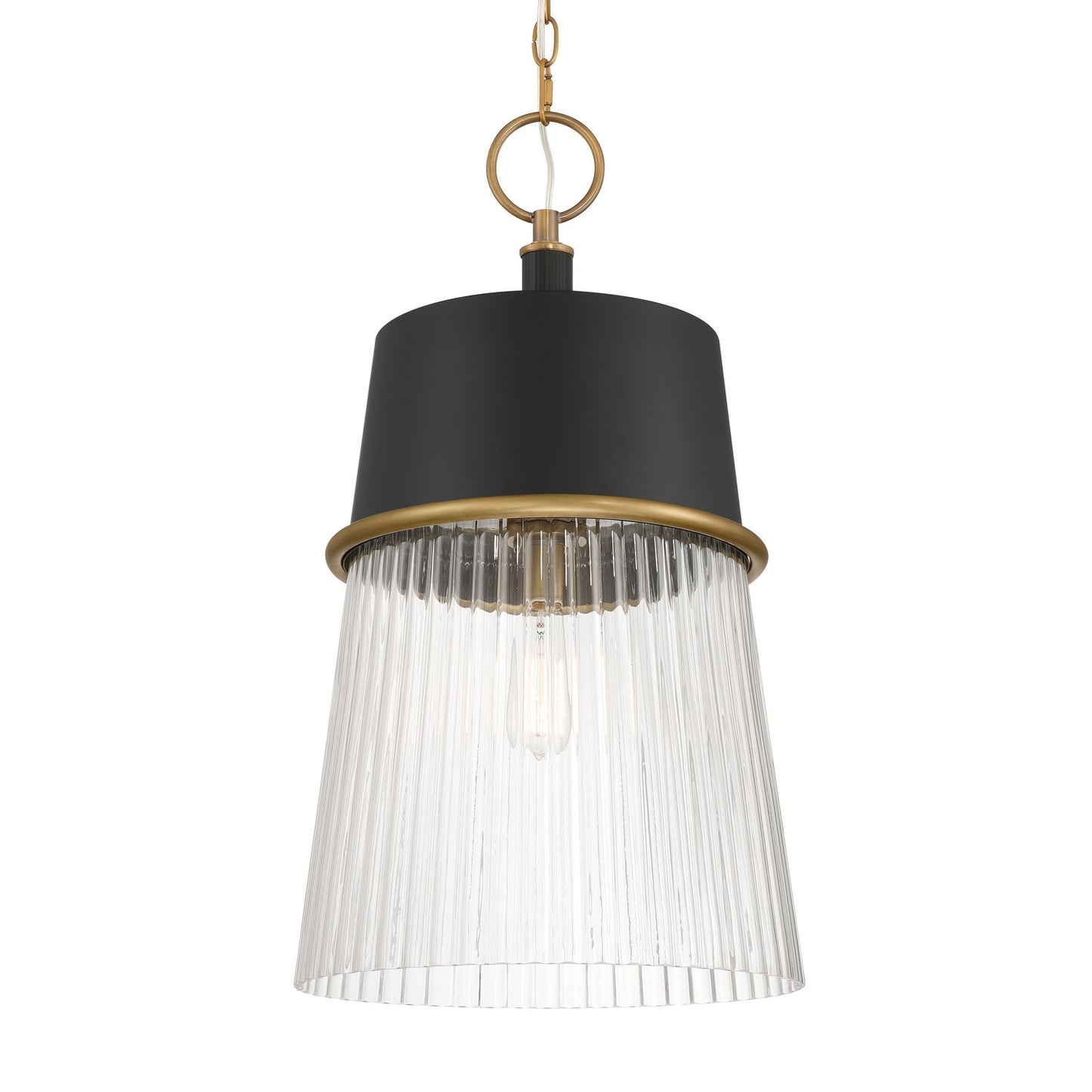 Stamford One Light Pendant in Dark Matte Black