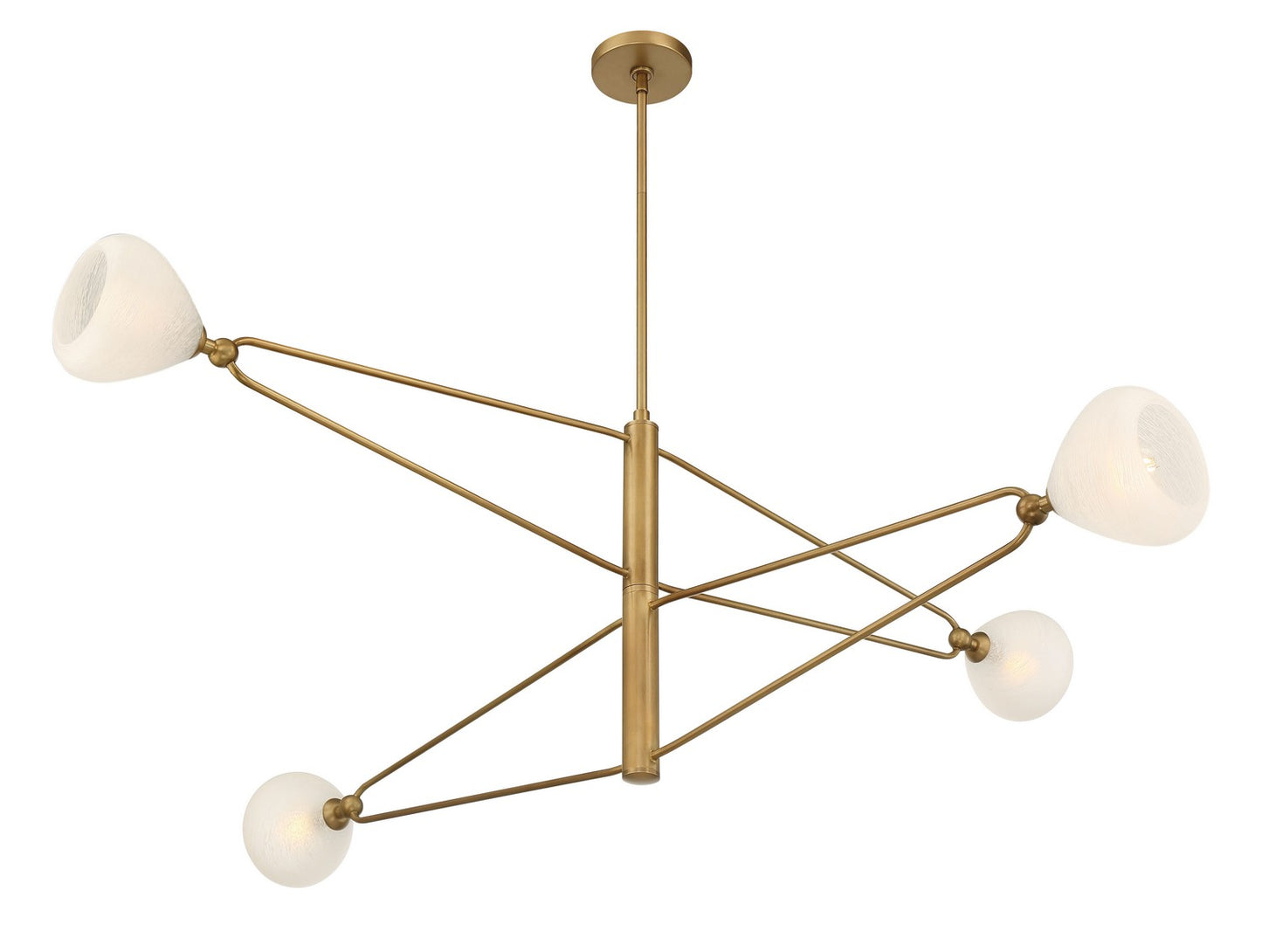 Orion Four Light Chandelier in Legacy Brass