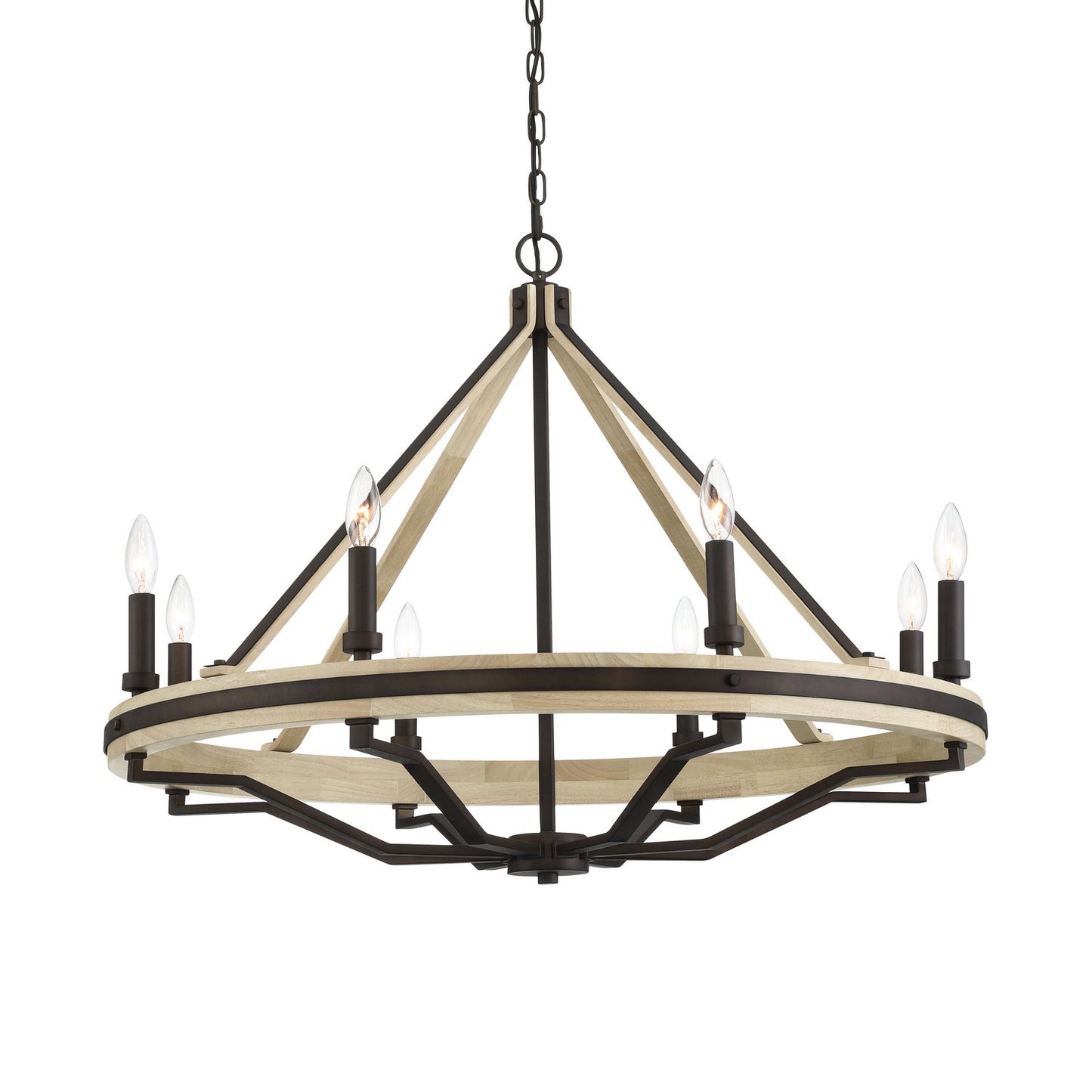 Sonoma Eight Light Chandelier in Dark Bronze