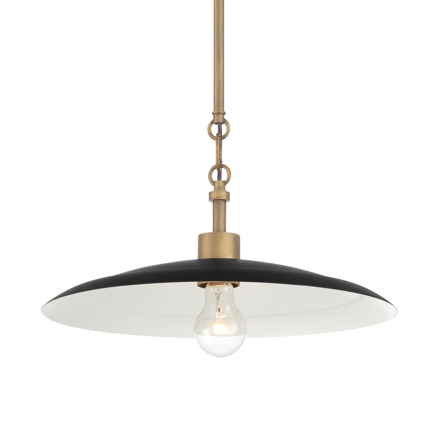 York One Light Pendant in Dark Matte Black