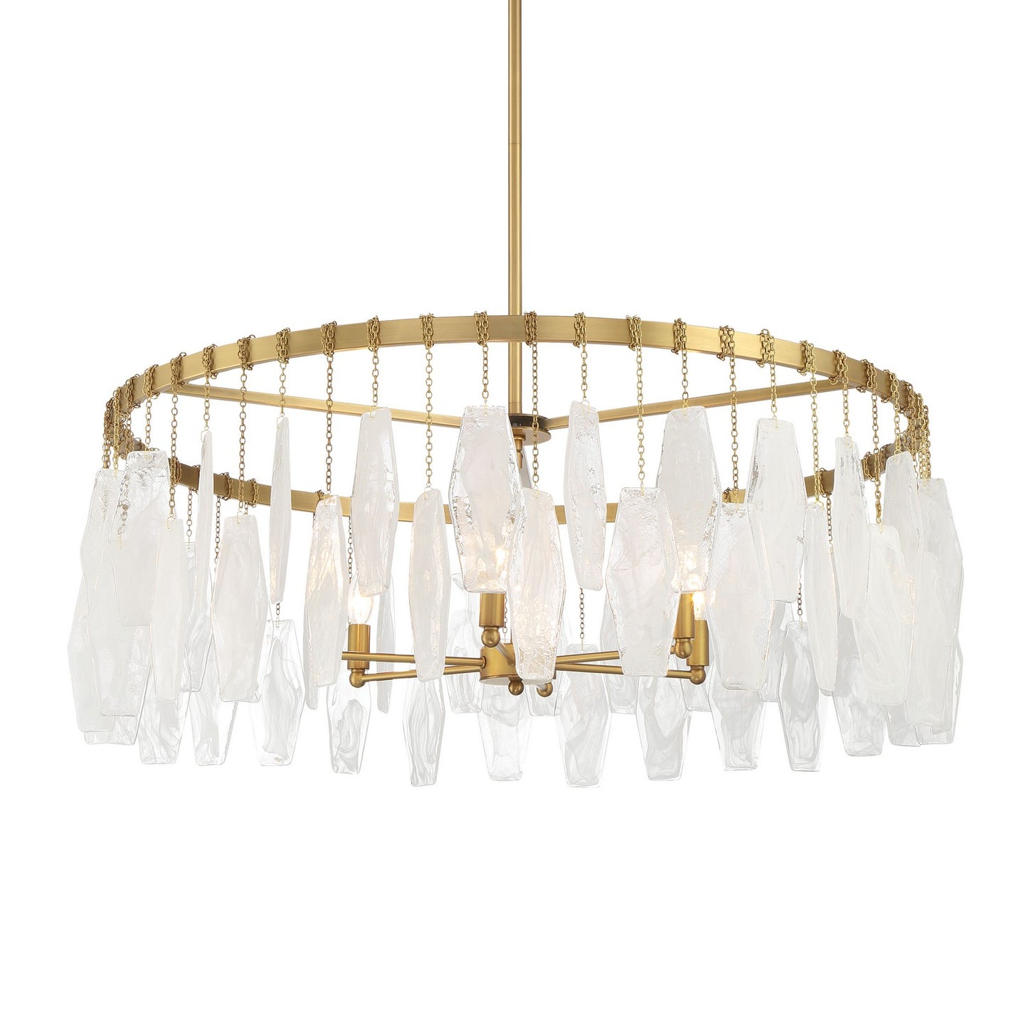 Willow Six Light Pendant in Legacy Brass