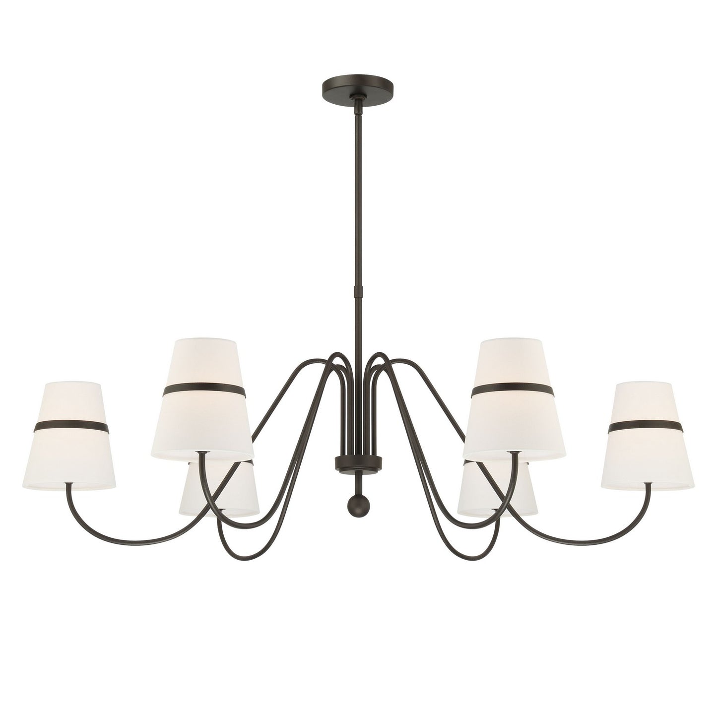 Althia Six Light Chandelier in Textured Dark Bronze