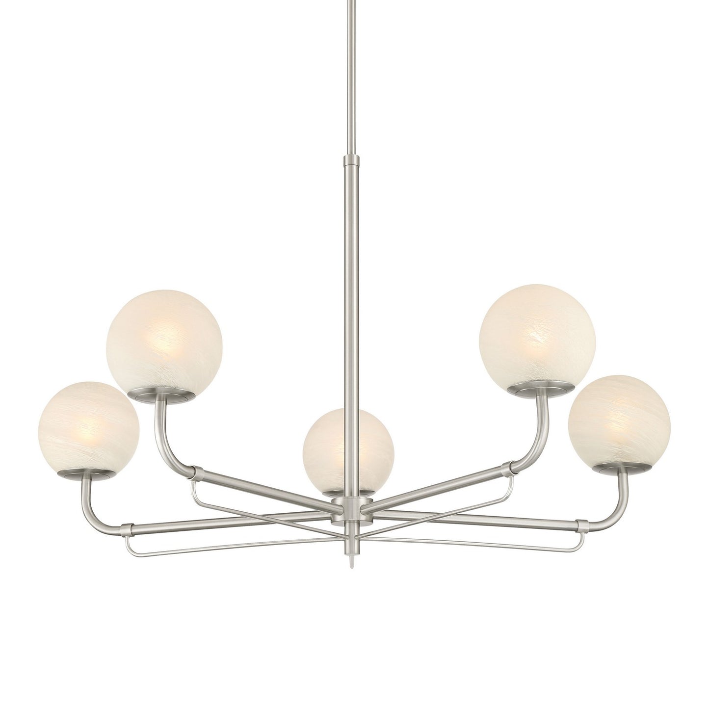 Whitehall Five Light Chandelier in Brushed Nickel
