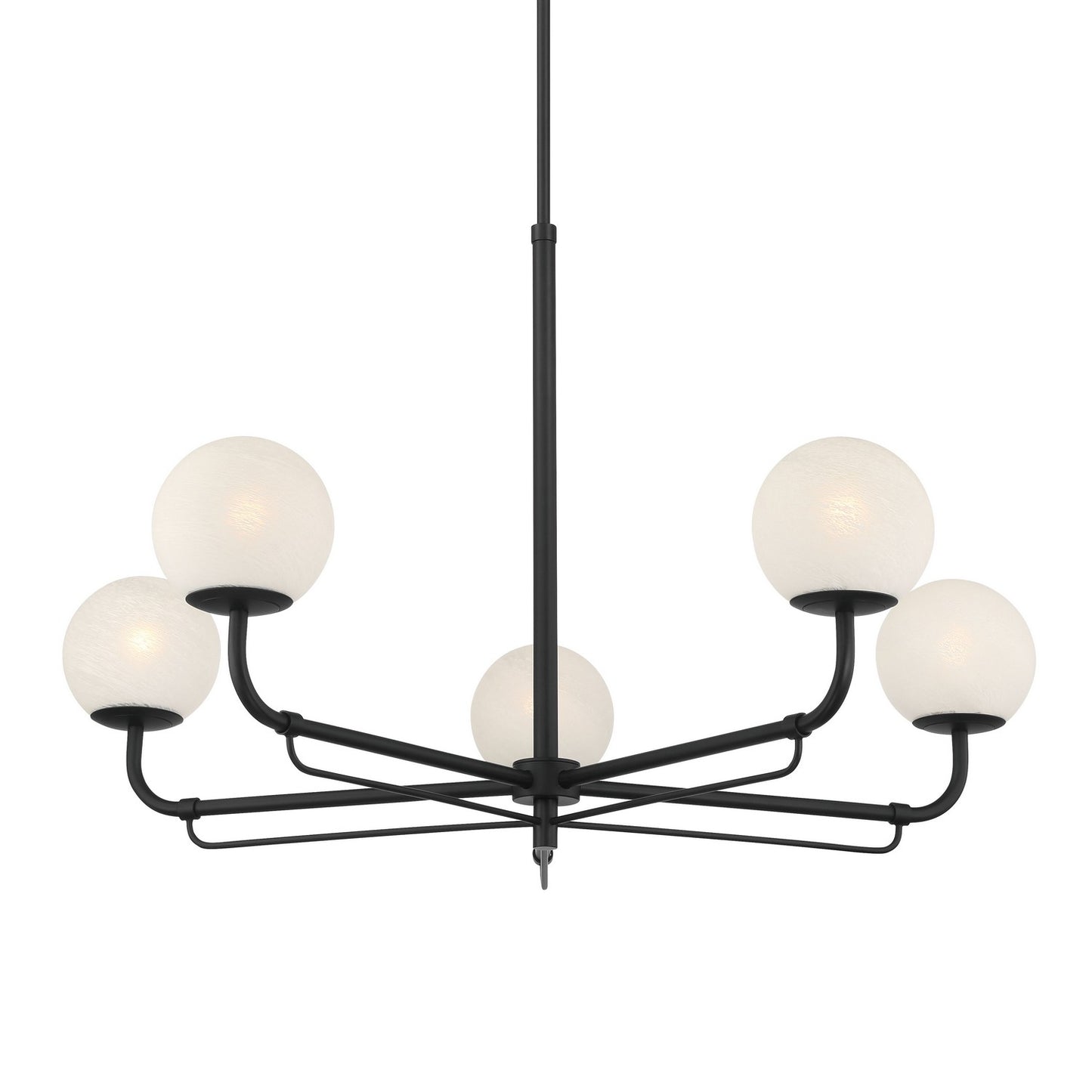 Whitehall Five Light Chandelier in Dark Matte Black