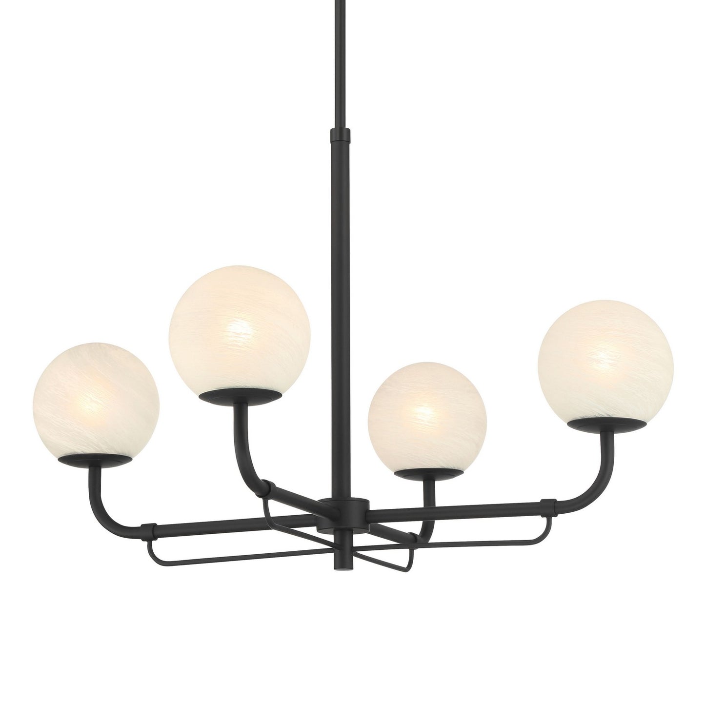 Whitehall Four Light Chandelier in Dark Matte Black