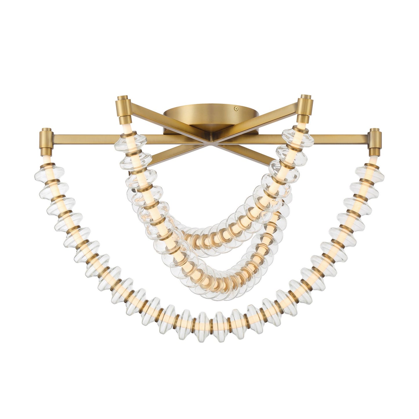 Pearl LED Flush Mount in Legacy Brass