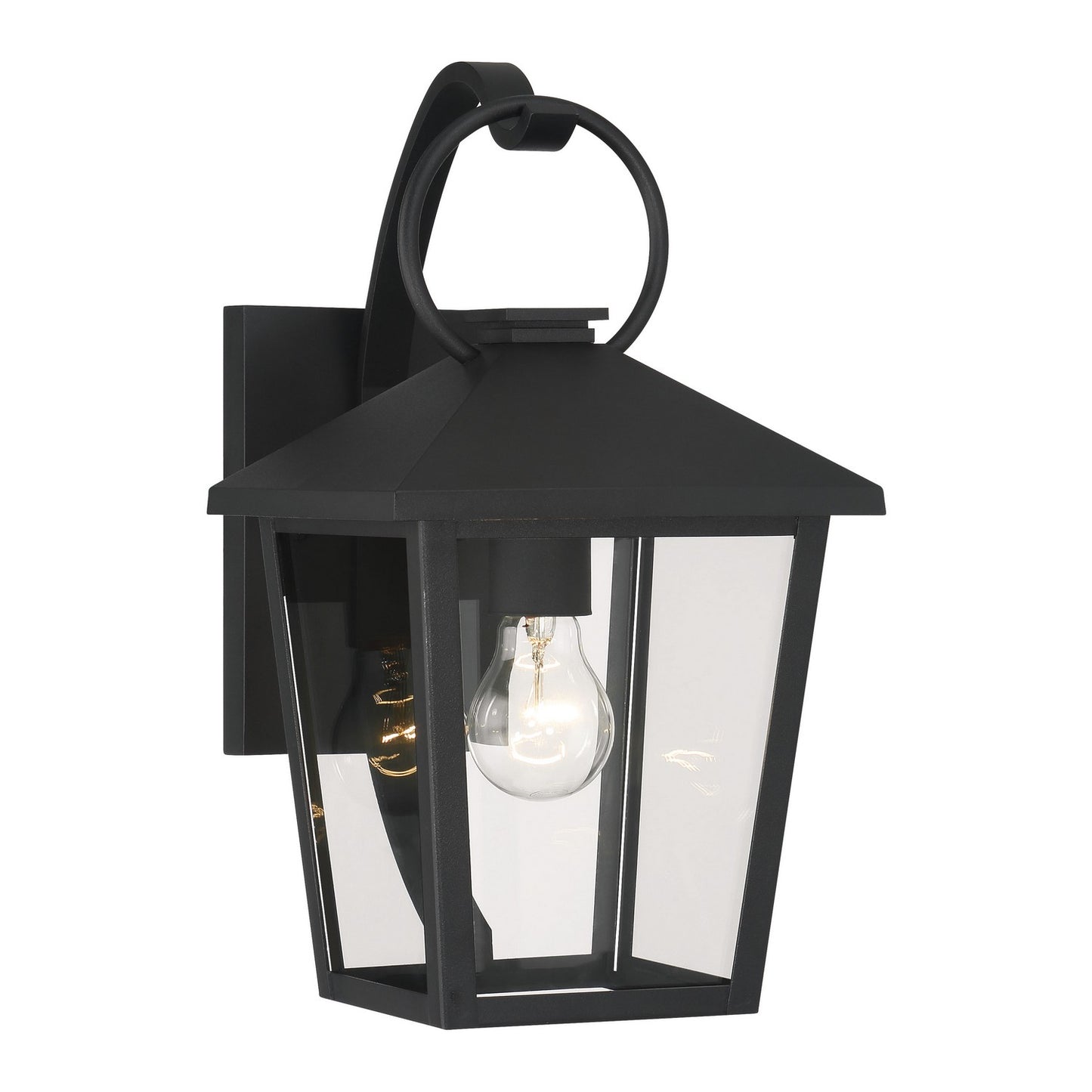 Parkside One Light Outdoor Wall Sconce in Sand Coal Black
