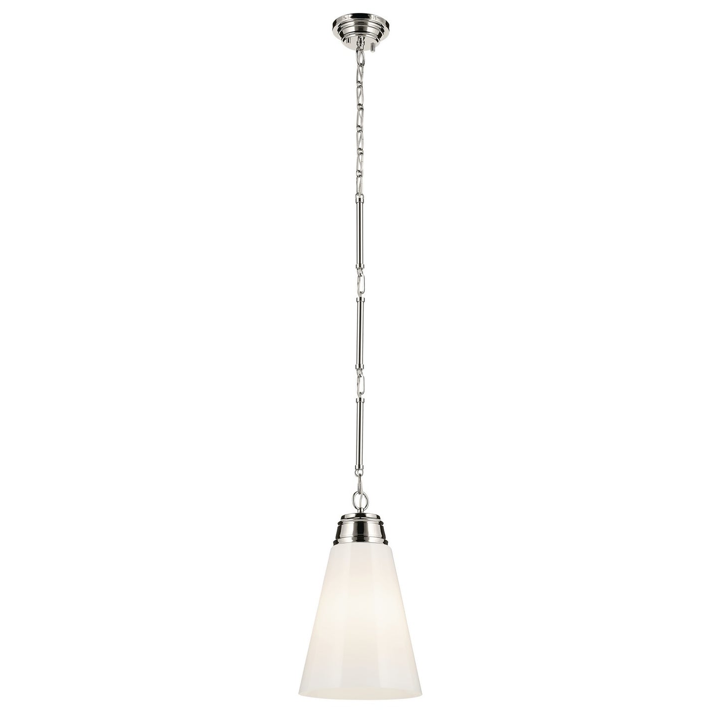 Marsailli One Light Pendant in Polished Nickel