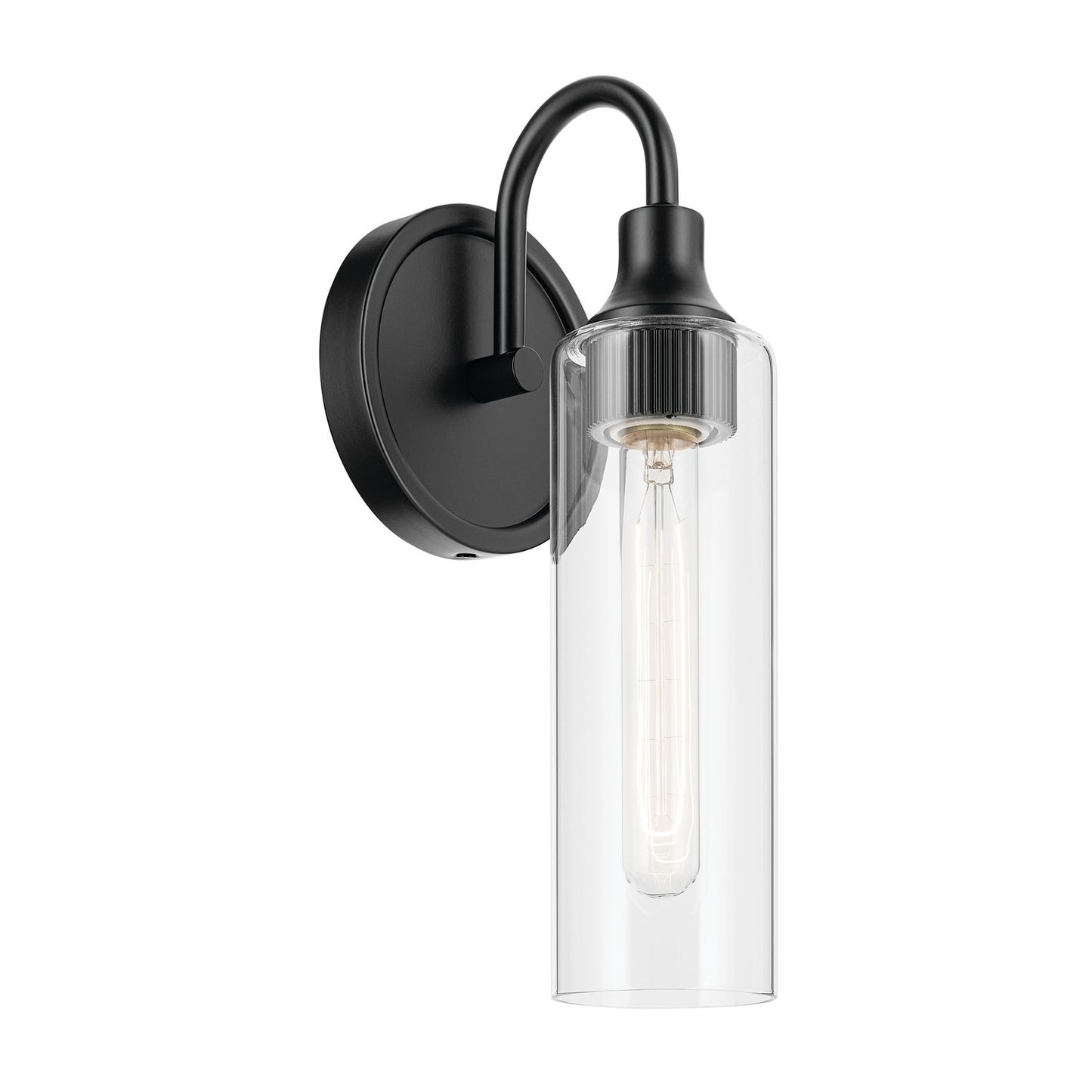 Kavi One Light Wall Sconce in Black