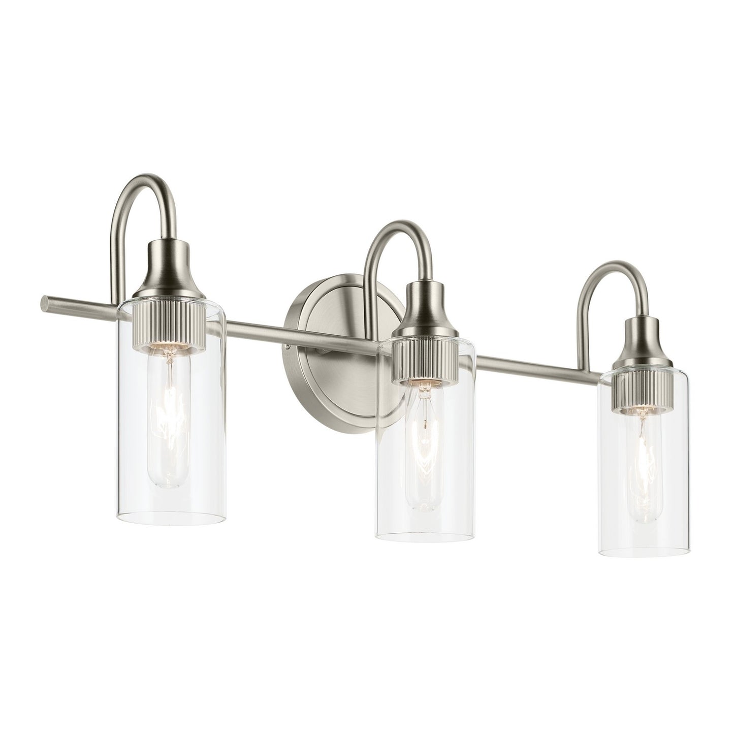 Kavi Three Light Bath in Brushed Nickel