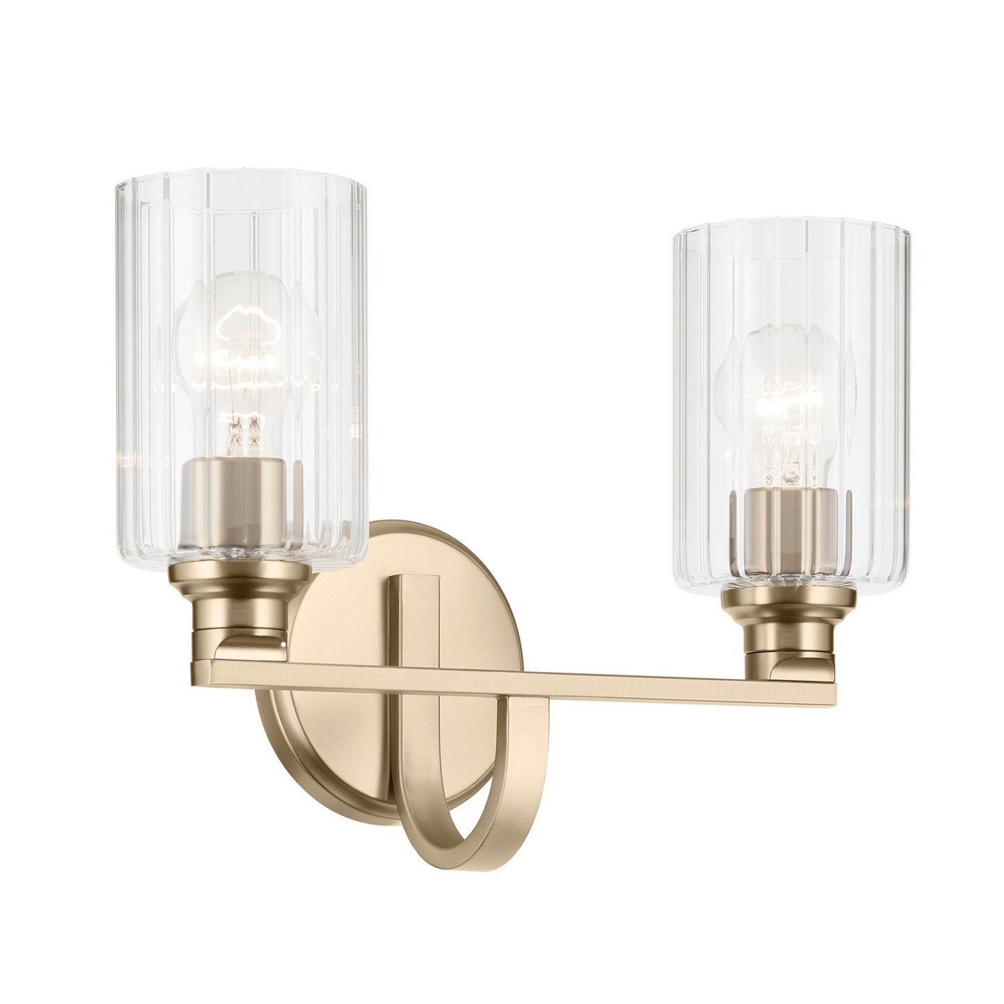 Gioe Two Light Bath in Champagne Bronze