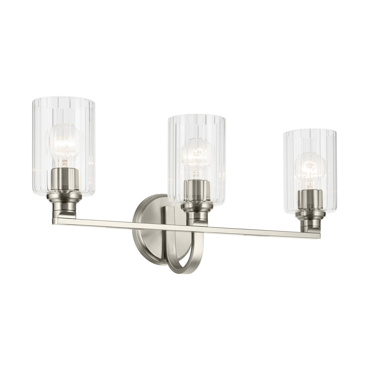Gioe Three Light Bath in Brushed Nickel