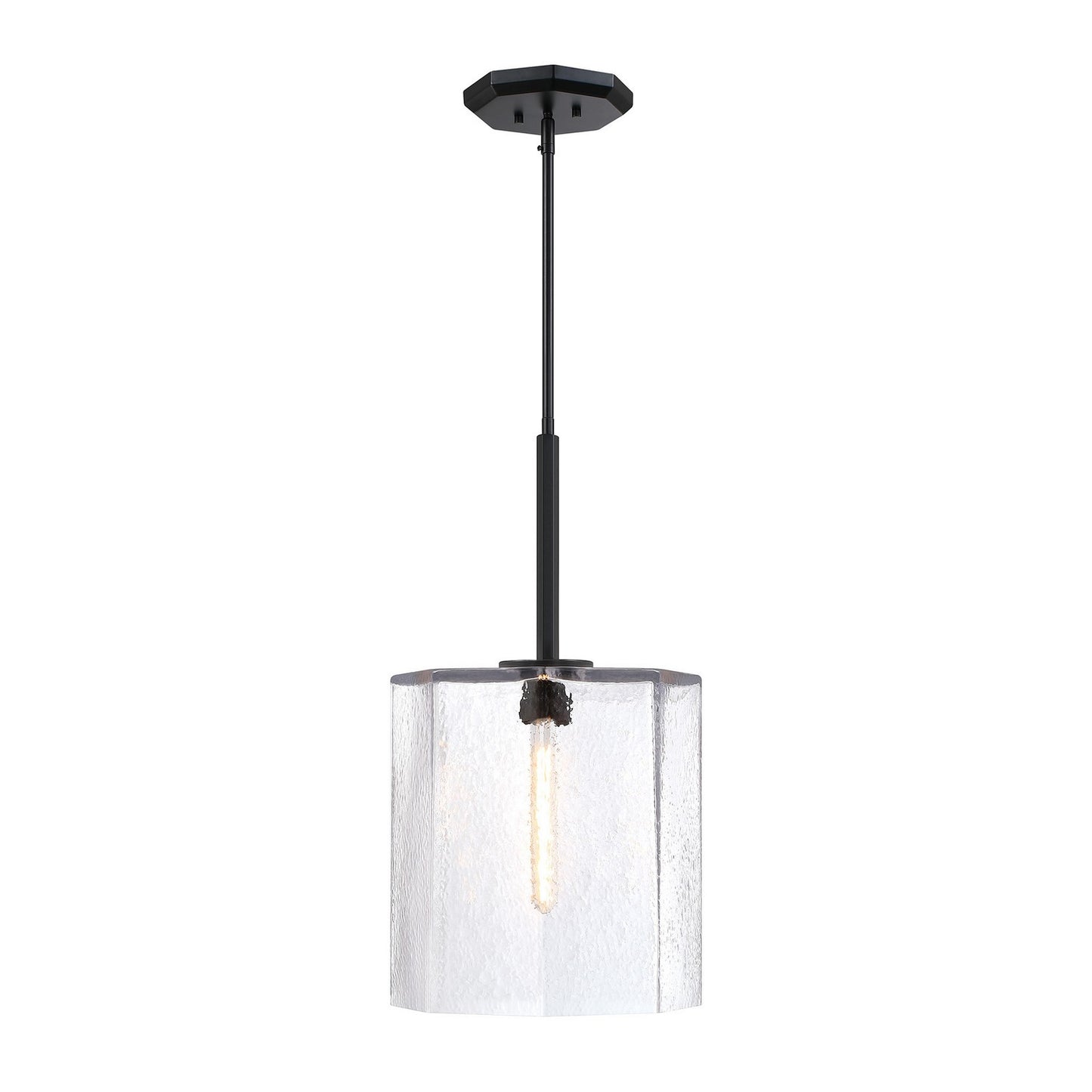 Haven One Light Pendant in Matte Black