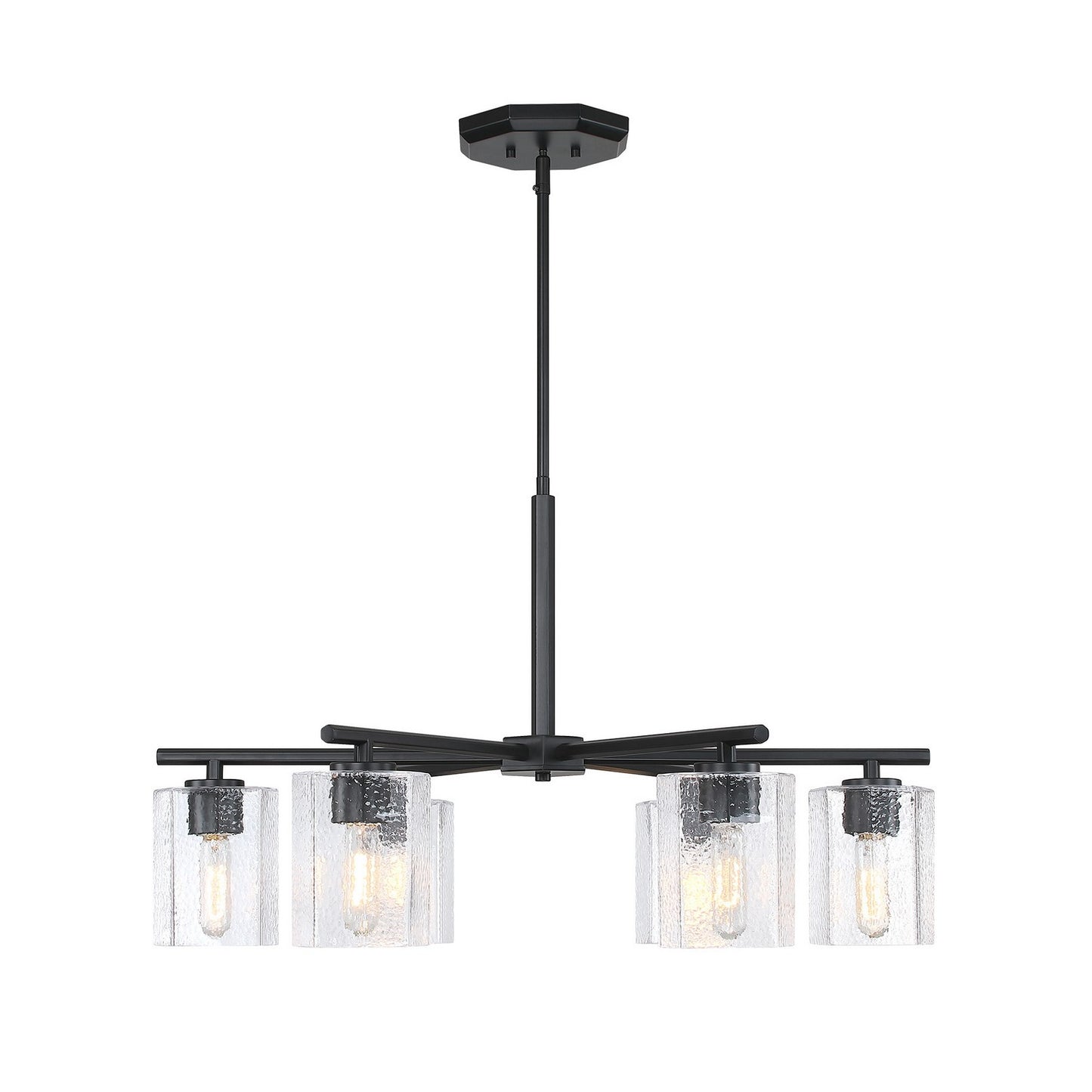 Haven Six Light Chandelier in Matte Black