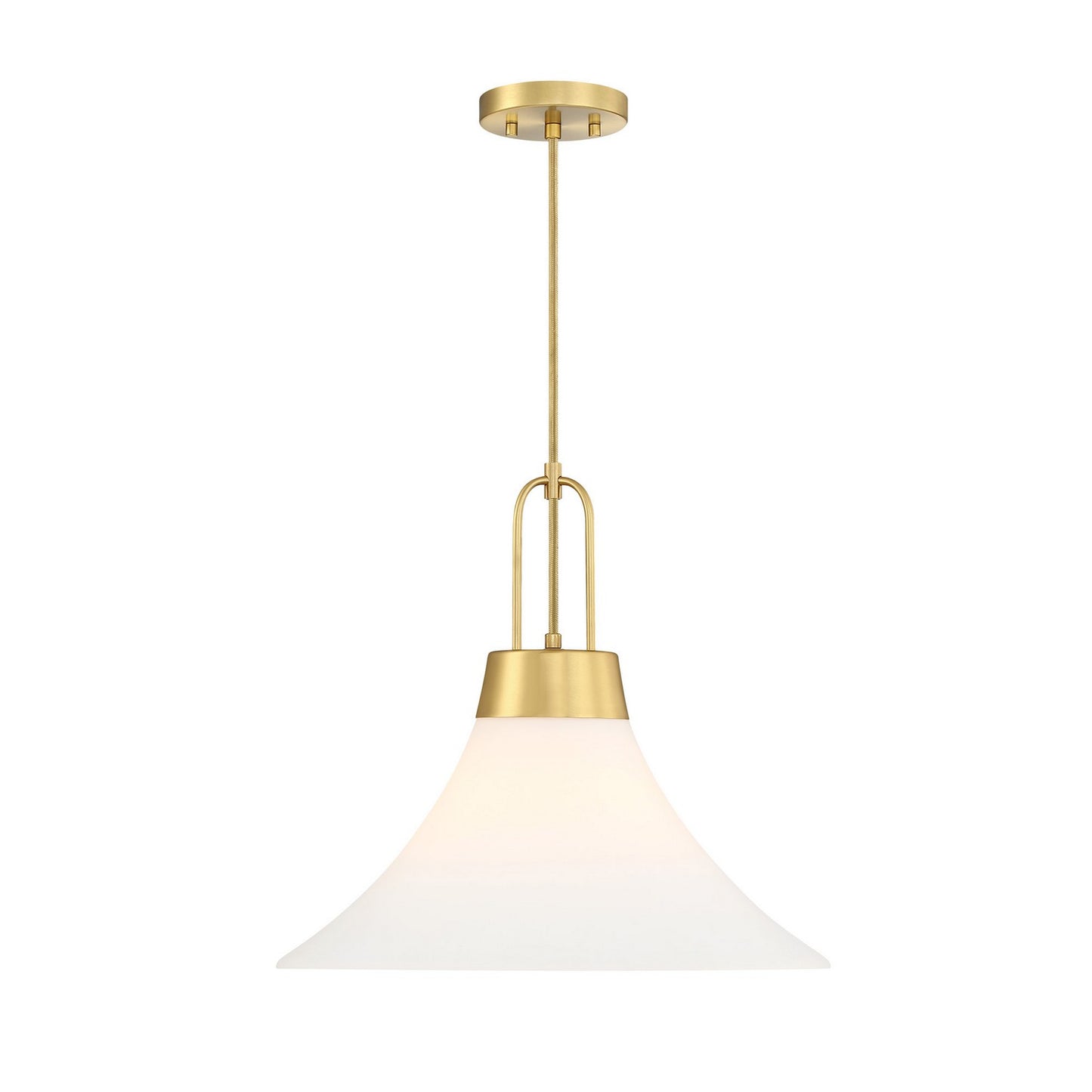 Evergreen Oasis One Light Pendant in Burshed Gold