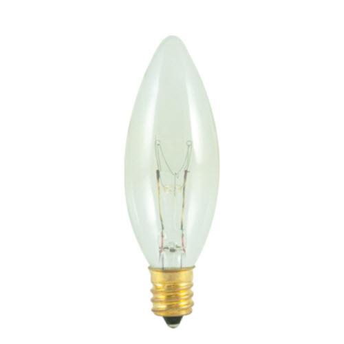 15W B8 25mm Torpedo Clear E12 Candelabra 130V 400115 15CTC/2