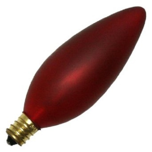 15W 130V E12 TORPEDO SHAPE FROST RED