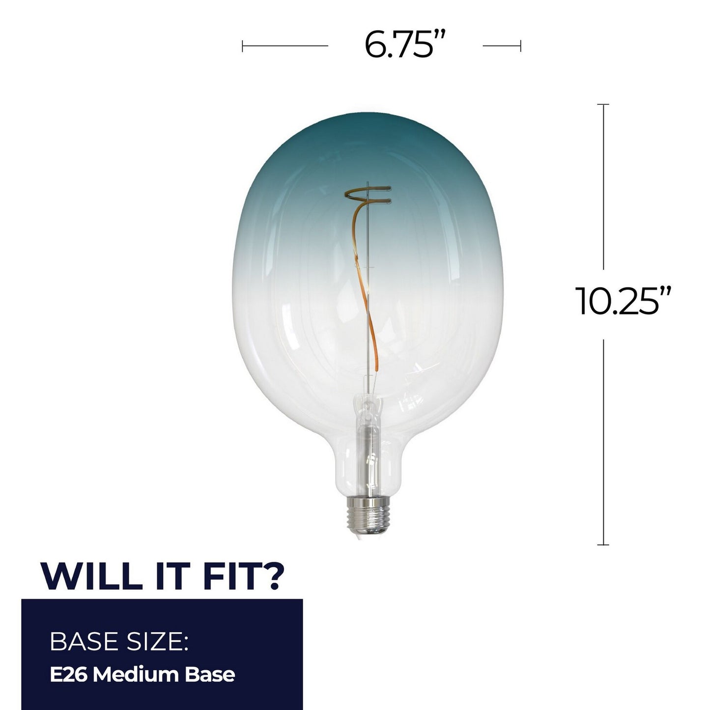 (4-Pack) 8 Light Bulb in Clear/Blue