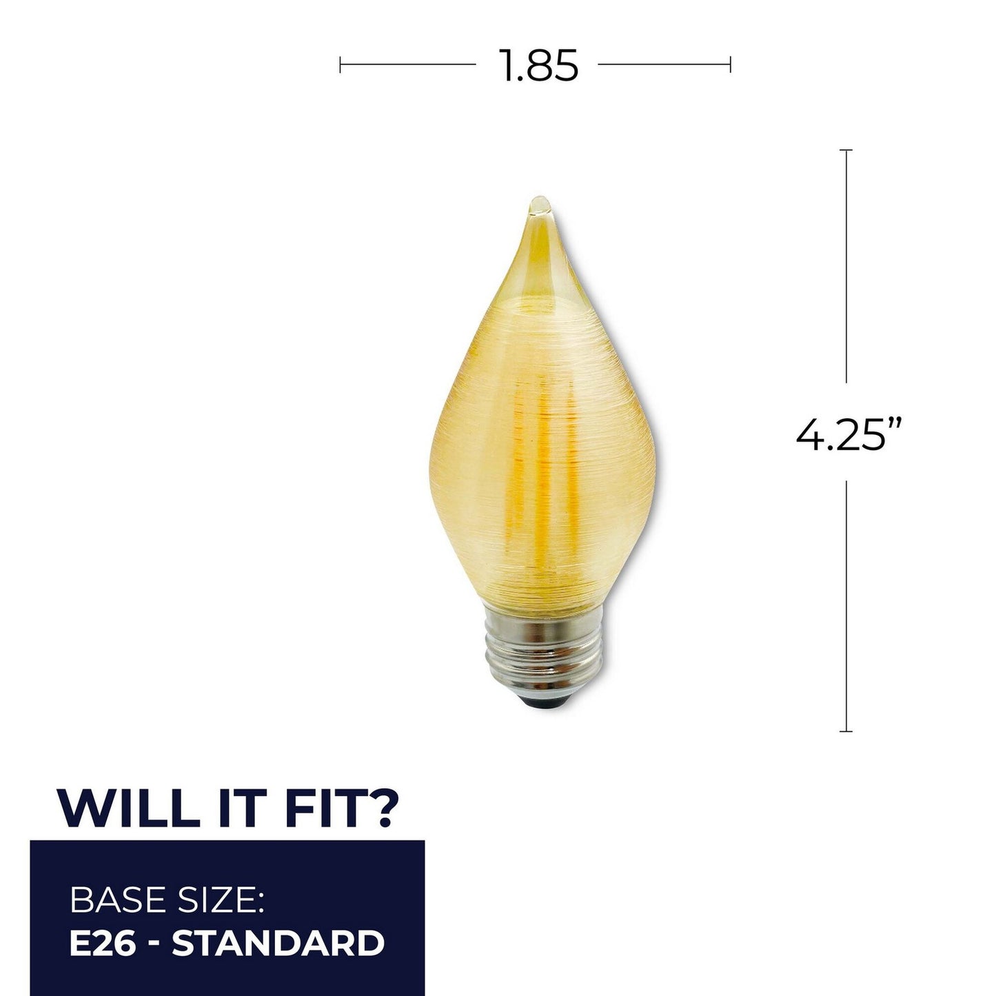 (4-Pack) Spunlite Light Bulb in Amber