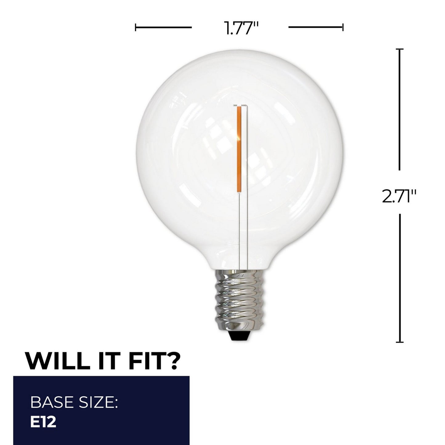 (4-Pack) Filaments: Light Bulb in Clear