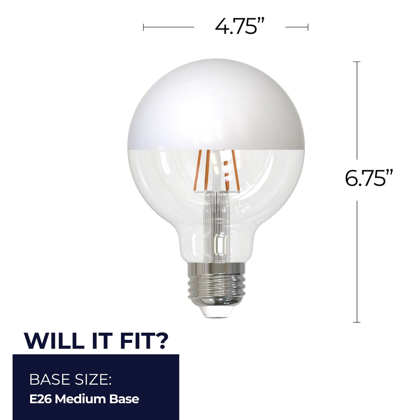 Bulbrite - 776840 - Light Bulb - 2 - Half White