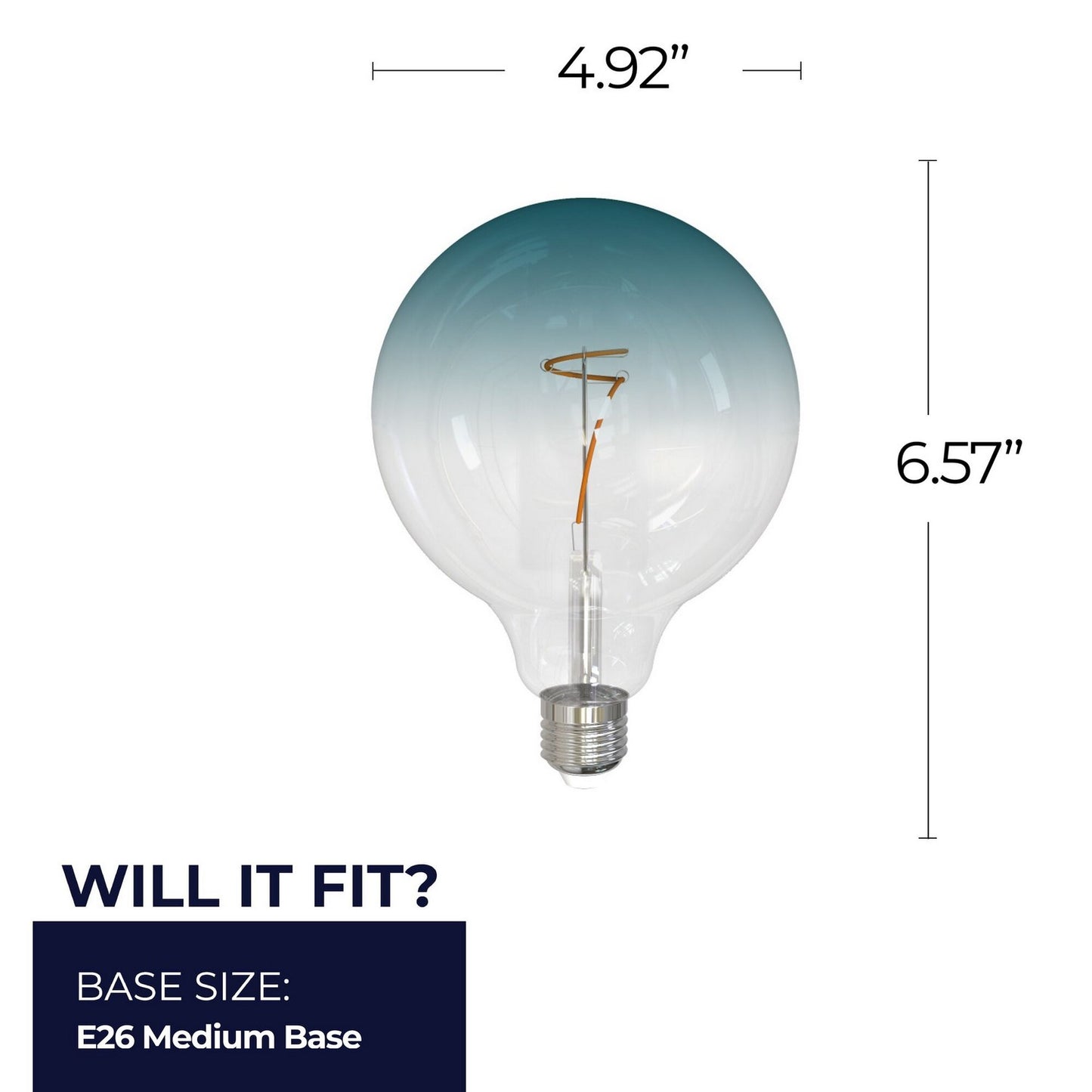 (4-Pack) 8 Light Bulb in Clear/Blue