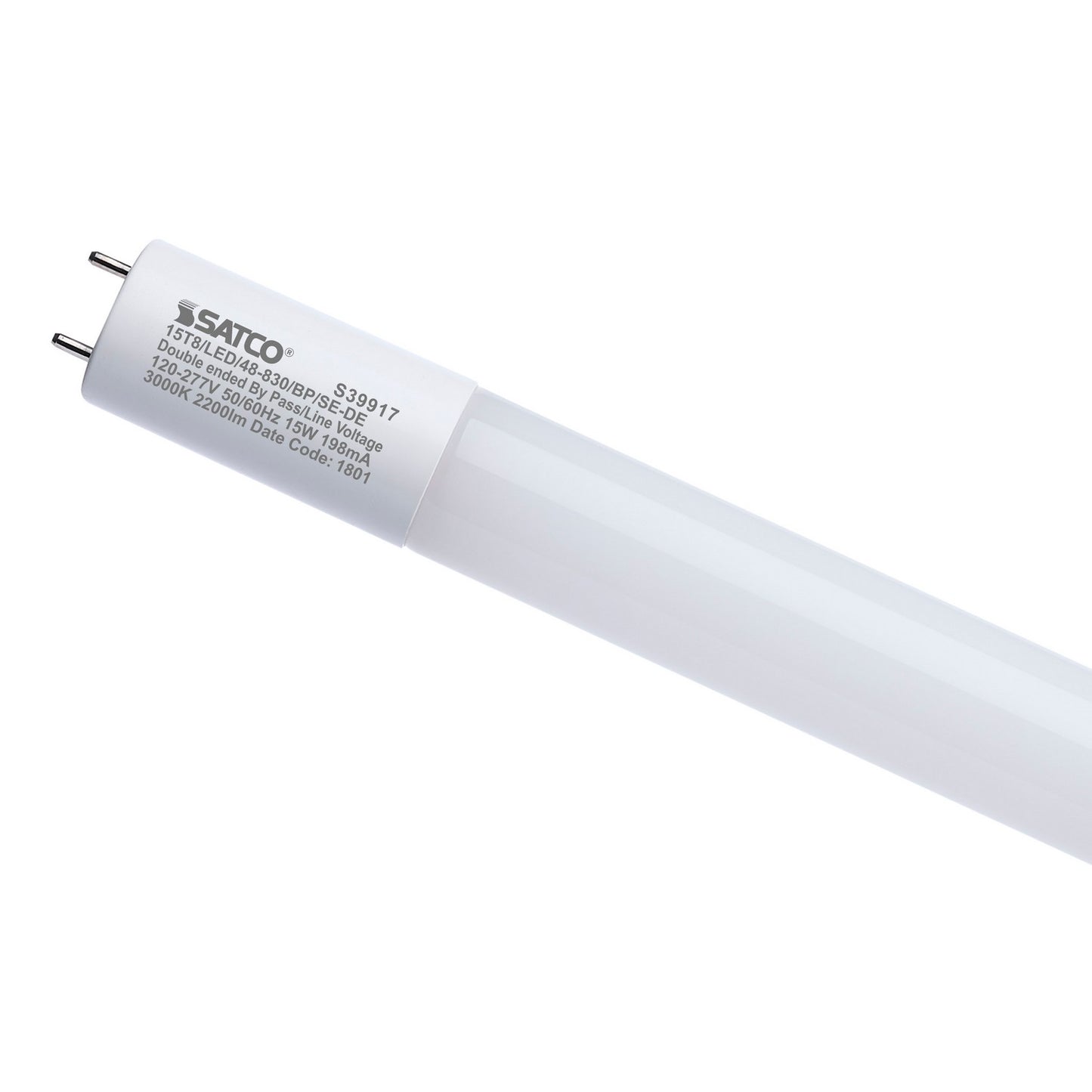 Satco 15W T8 Fluorescent – G13 base, 2100 lumens, 3000K Soft White (S39917)
