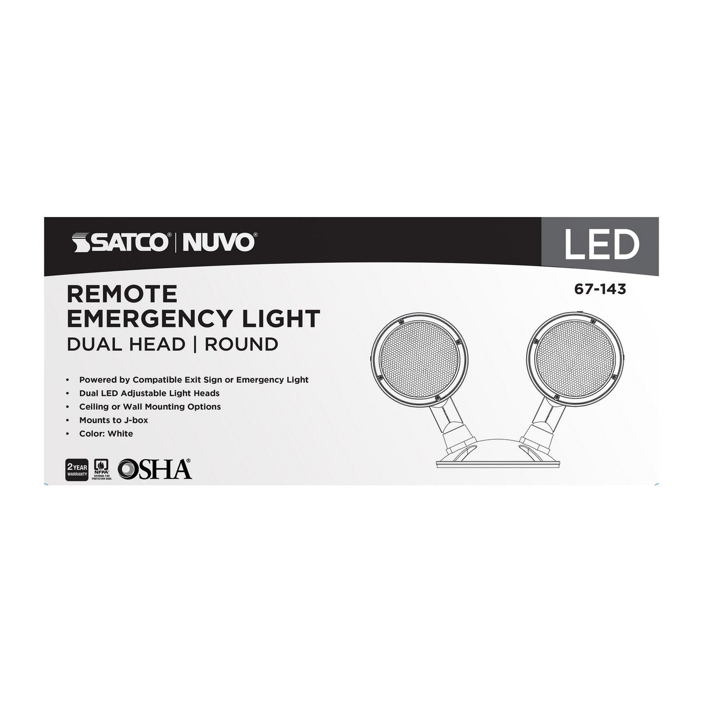Satco - 67-143 - Remote Emergency Light - White