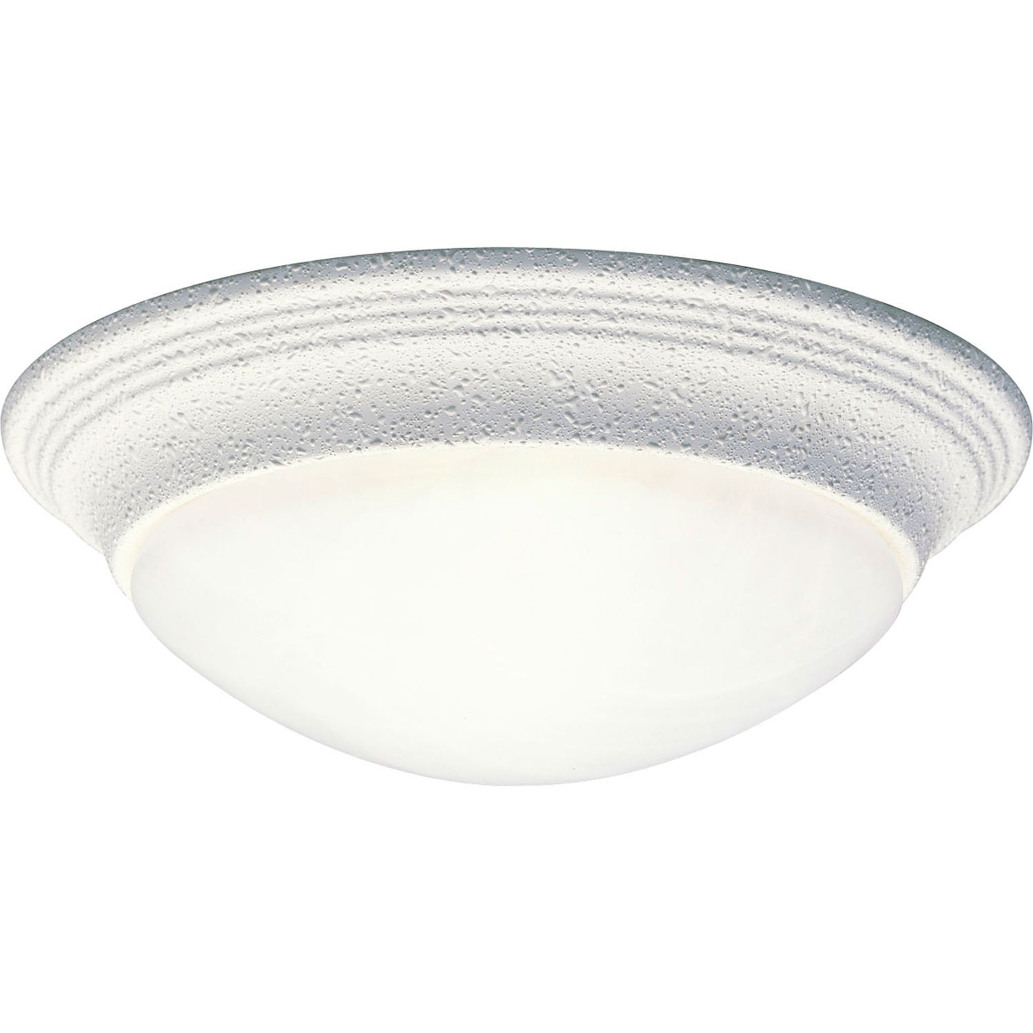 Alabaster Glass One Light Flush Mount in White