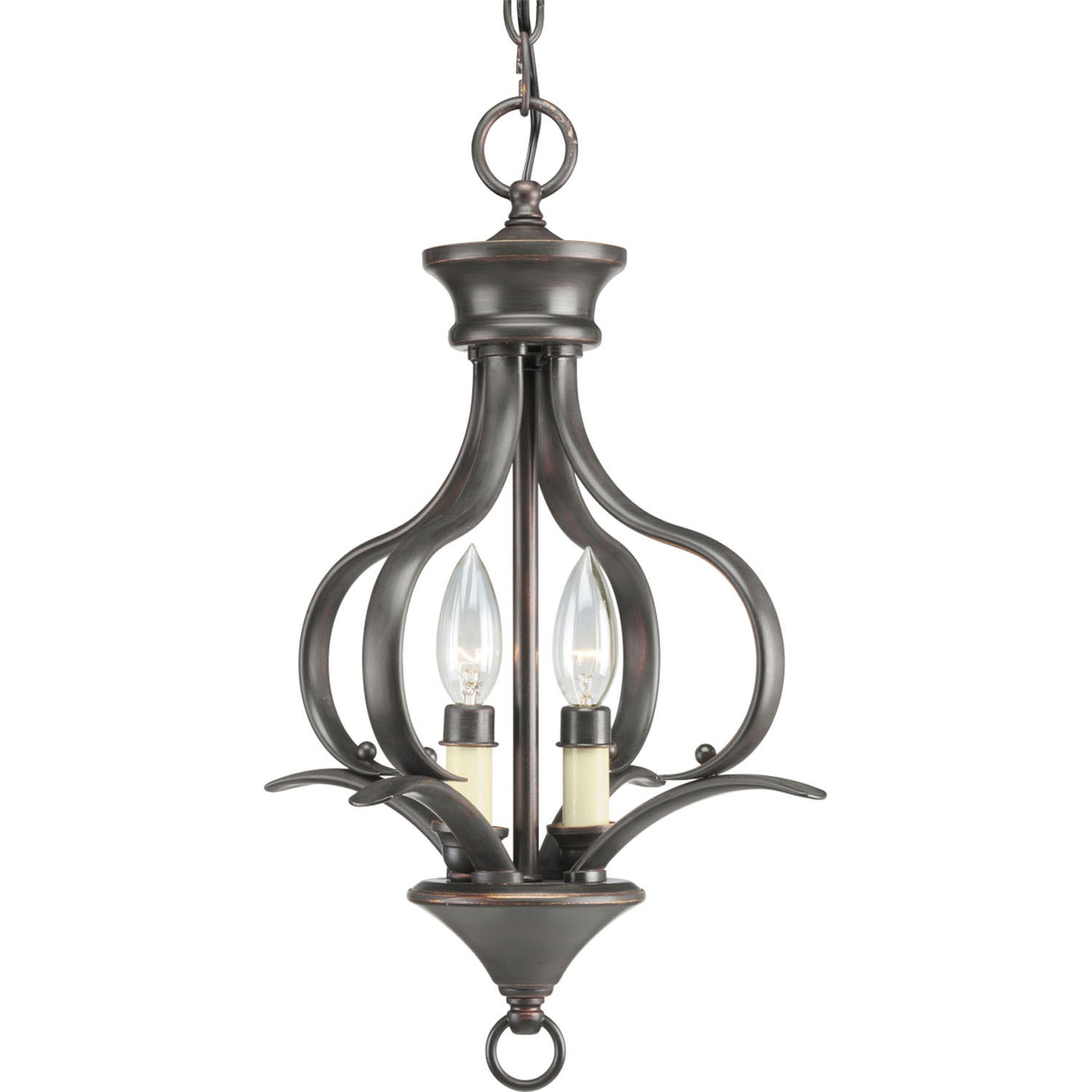 Trinity Two Light Foyer Pendant in Antique Bronze