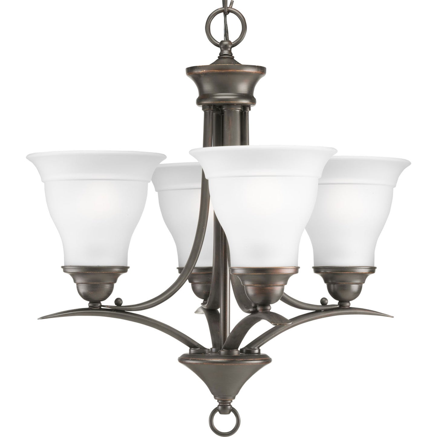 Trinity Four Light Chandelier in Antique Bronze