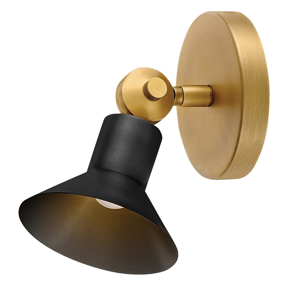 Dom LED Wall Sconce in Heritage Brass