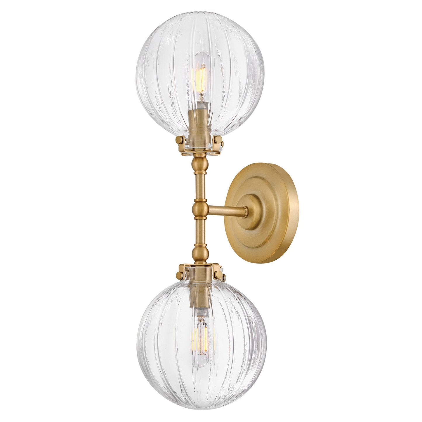 Helene LED Wall Sconce in Lacquered Brass