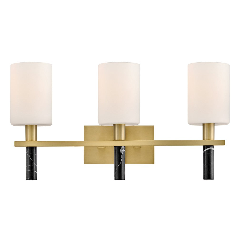 Turin LED Vanity in Lacquered Brass