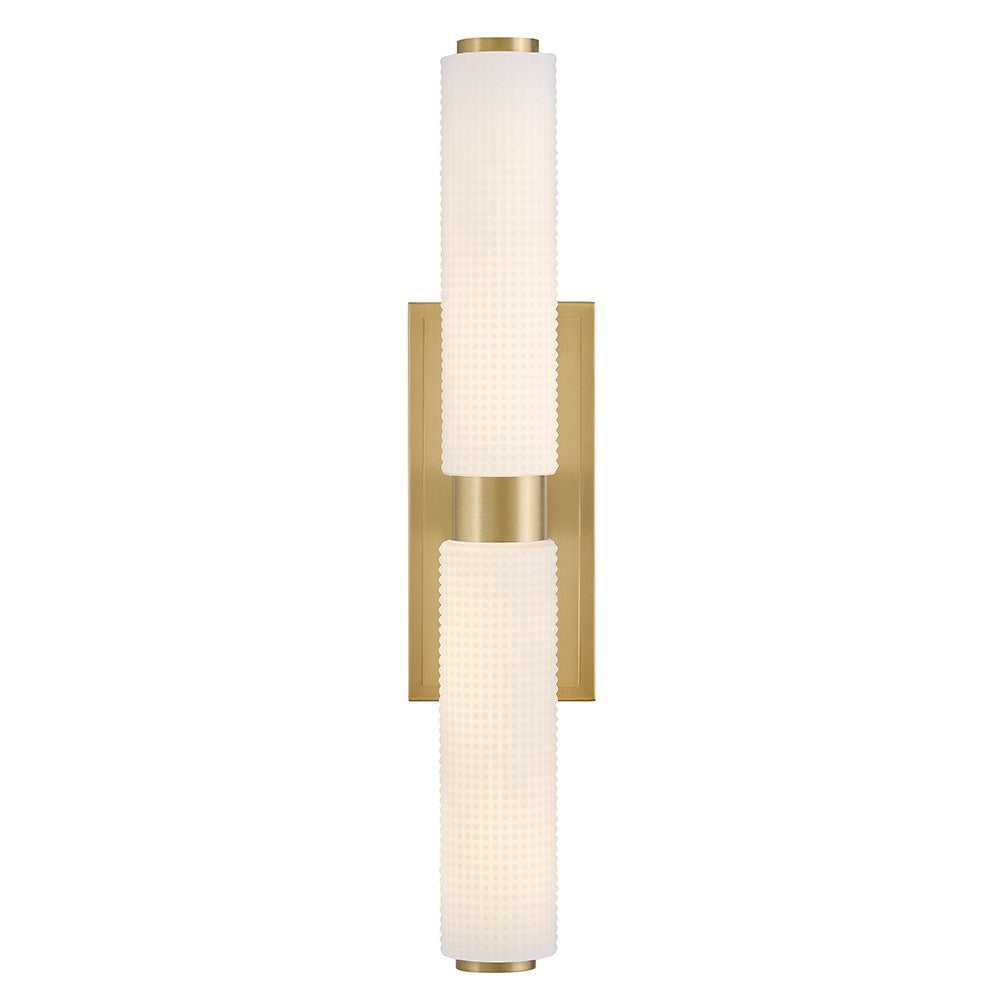 Lottie LED Vanity in Lacquered Brass