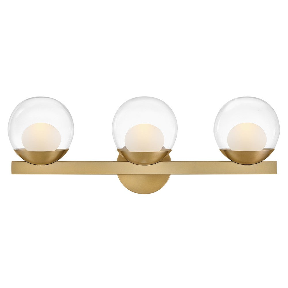 Sunni LED Vanity in Lacquered Brass