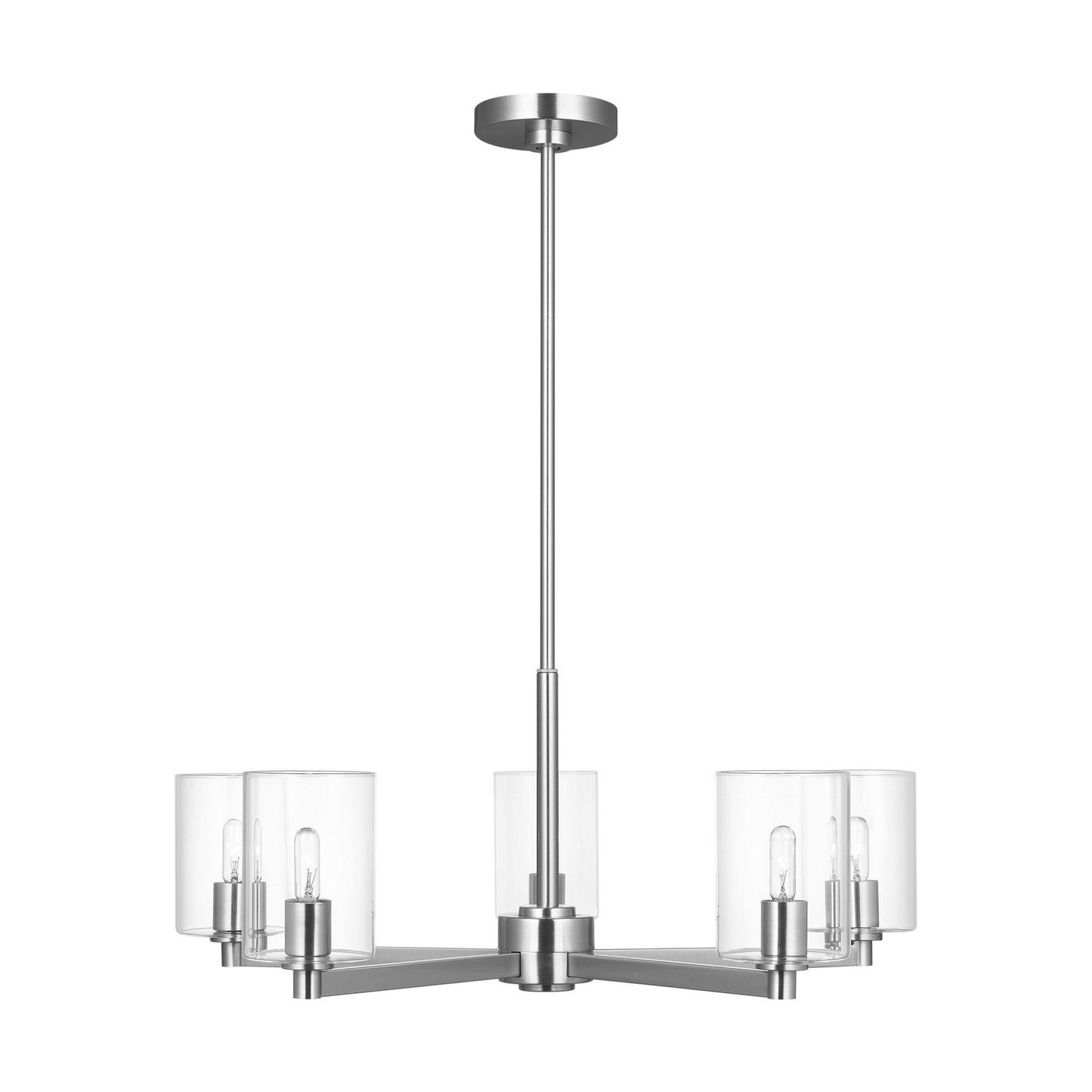Fullton Five Light Chandelier in Chrome