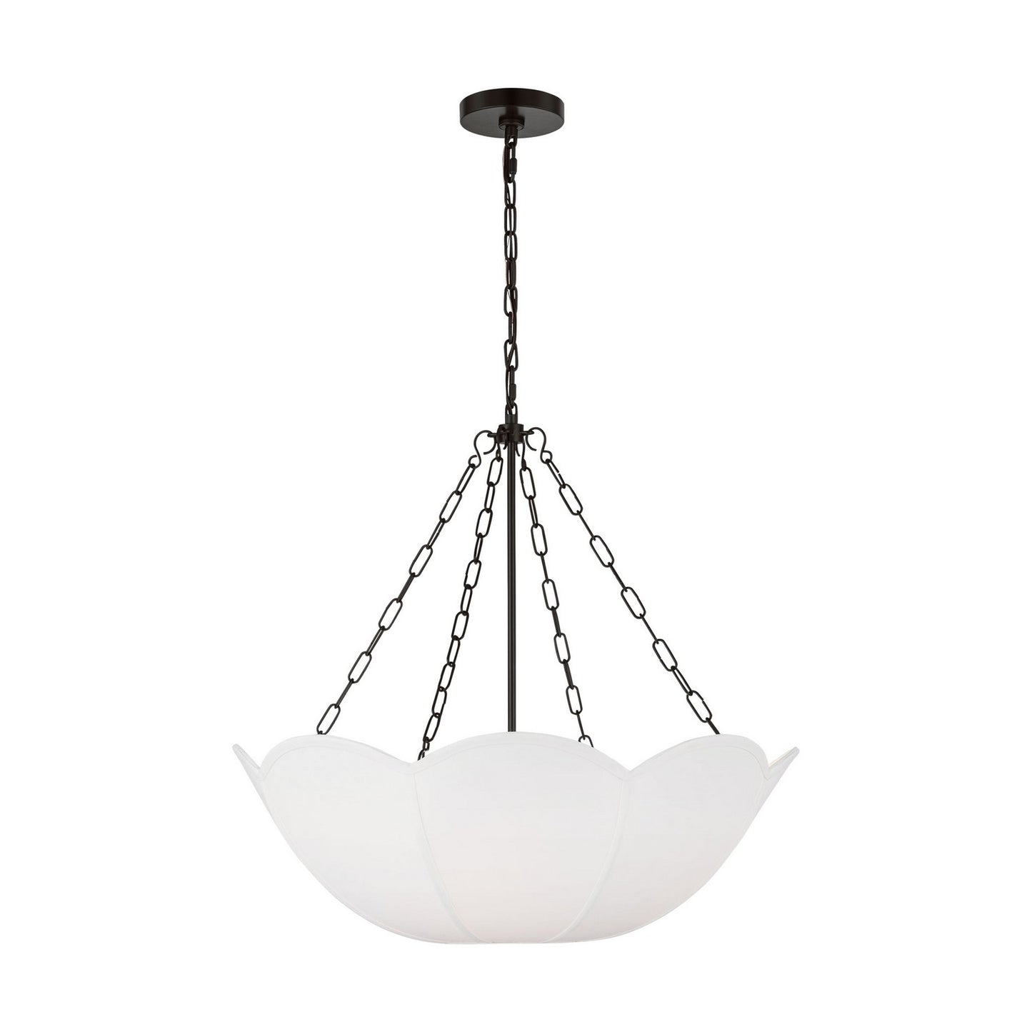 Stassi Three Light Chandelier in Aged Iron