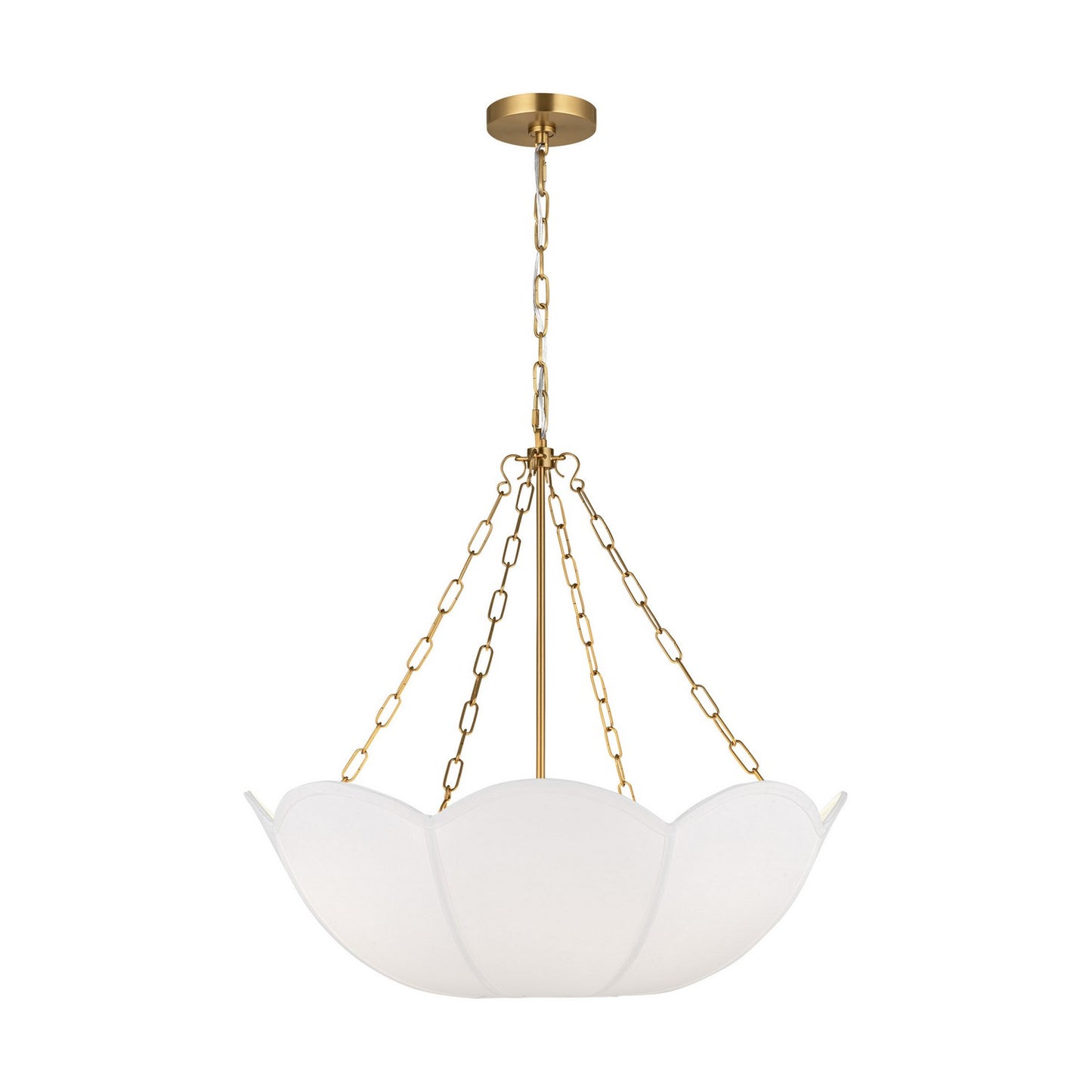 Stassi Three Light Chandelier in Burnished Brass