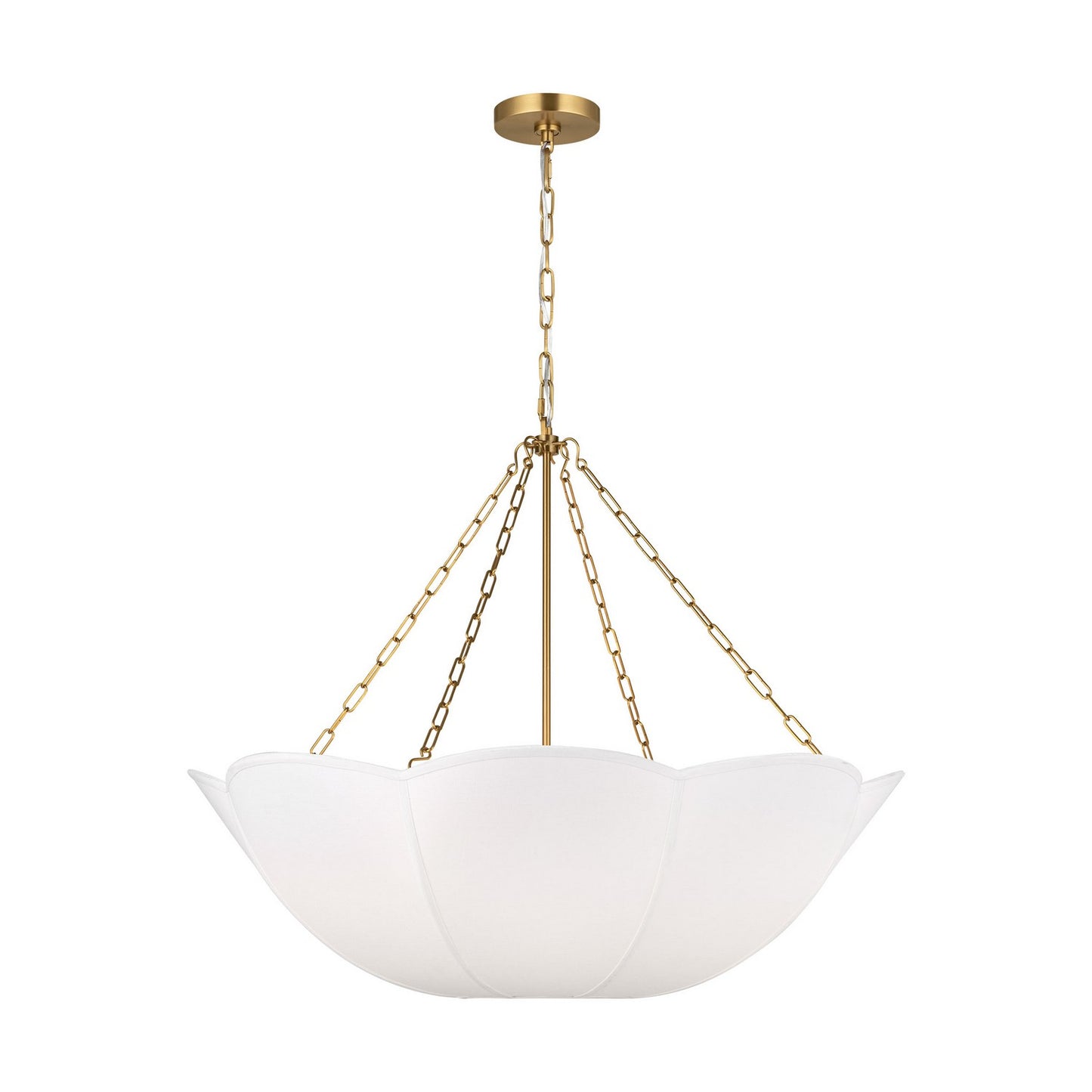 Stassi Four Light Chandelier in Burnished Brass